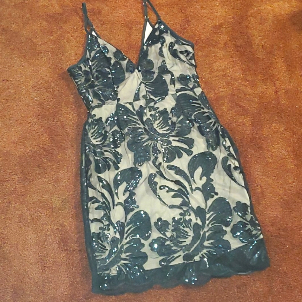 Sequin V-neck Cocktail party dress